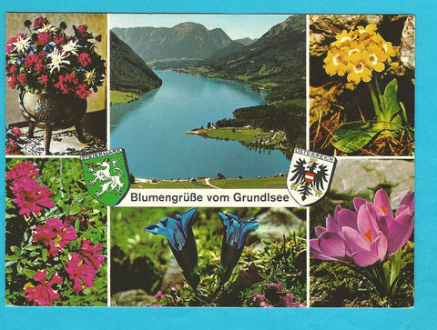 AK Blumengrüße vom Grundlsee.