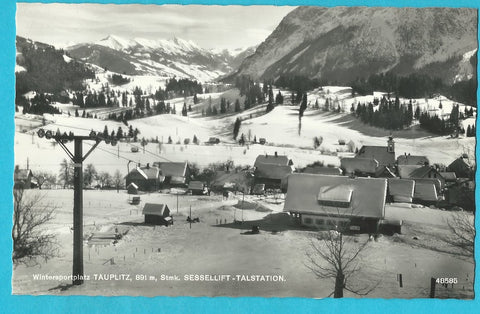 AK Tauplitz. Sessellift - Talstation. (1959)