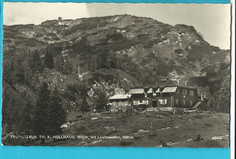 AK Tauplitzalm Th. K. Hollhaus mit Lawinenstein. (1960)