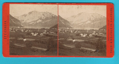 Stereo Foto Altaussee gegen die Trisselwand.