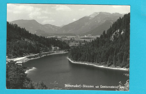 AK Mitterndorf - Stausee mit Lawinenstein.