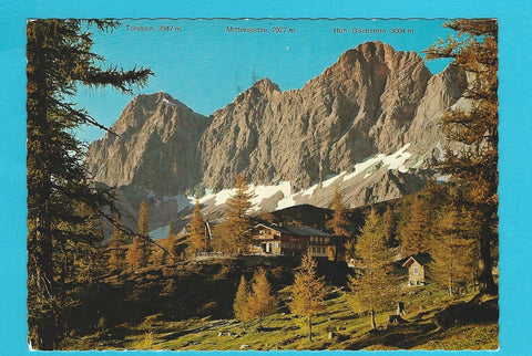 AK Türlwandhütte mit Dachstein-Südwänden.