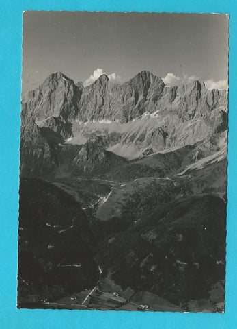 AK Dachstein-Südwände mit Dachsteinstraße.