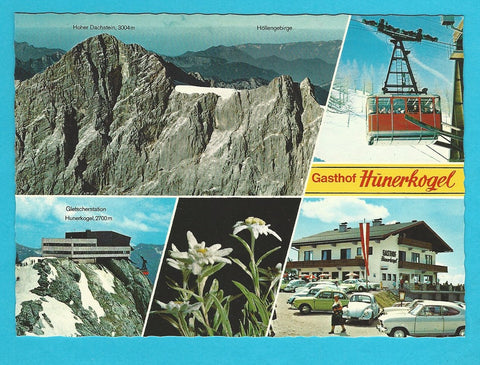 AK Gasthof Hunerkogel. Bes. H. u. E. Knaus. Ramsau an der Dachsteinsüdwandbahn.