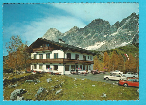 AK Gasthof Hunerkogel am Parkplatz der Dachstein-Südwandbahn.