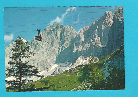 AK Dachstein Südwand mit einer Gondel der Ramsauer Gletscherbahn.