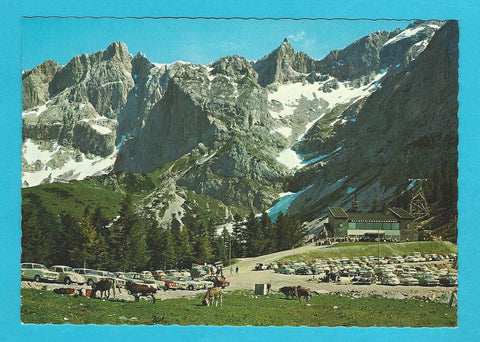 AK Talstation der Dachsteinsüdwandbahn. Gletscherbahn Ramsau.