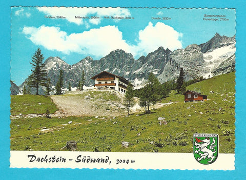 AK Dachstein - Südwand. Berghotel Türlwand und Gletscherstation.