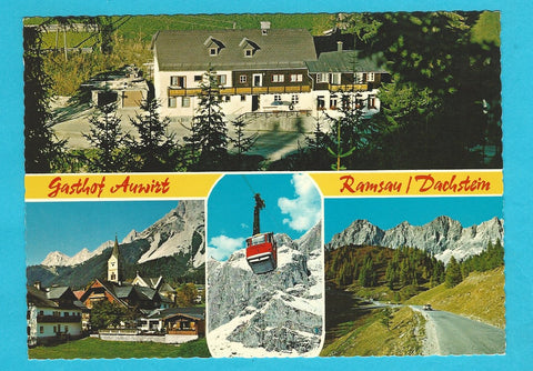 AK Ramsau am Dachstein. Gasthaus Jausenstation Auwirt. Familie Mayerhofer.