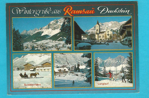 AK Wintergrüße aus Ramsau am Dachstein.