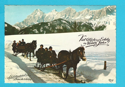 AK Schlittenfahrt am Dachstein.