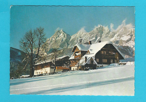 AK Ramsauer Bauernhof im Winter.