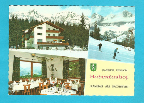 AK Ramsau am Dachstein Nr. 165. Gasthof und Pension Hubertushof. Bes.: W. u. H. Habring.