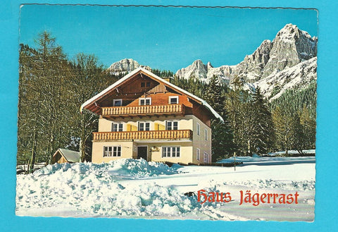 AK Ramsau am Dachstein Nr. 64. Gästehaus Jägerrast. Bes. H. u. R. Schrempf.