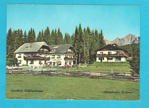 AK Ramsau am Dachstein. Gasthof Pension Fichtenheim und Gästehaus Enzian.