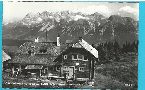 AK Schladminger Hütte auf der Planei. (1964)