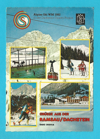 AK Grüsse aus der Ramsau. Alpine Ski WM 1982.