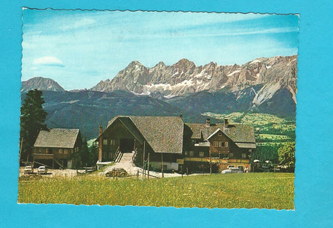 AK Berggasthof Winterer am Rohrmoos mit Dachsteingruppe.