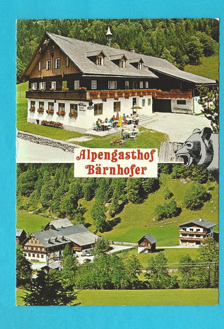 AK Schladming. Obertal 32. Alpengasthof Bärnhofer. Hermann u. Hanni Trinker.