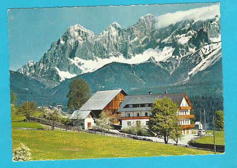 AK Gasthof Schwaiger mit Dachstein am Rohrmoos bei Schladming.