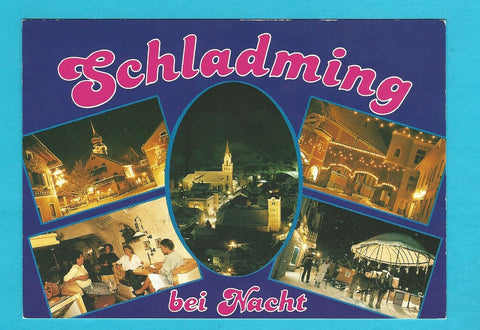 AK Schladming bei Nacht.