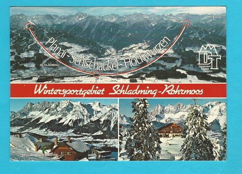 AK Wintersportgebiet Schladming-Rohrmoos. Planai - Schischaukel - Hochwurzen.