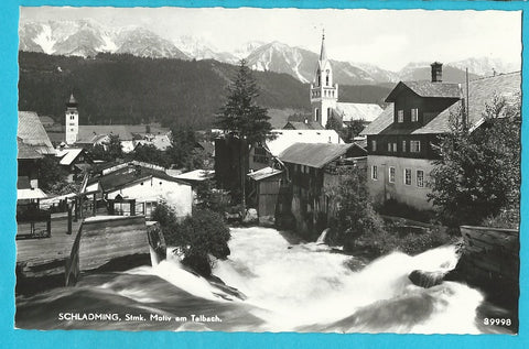 AK Schladming. Motiv am Talbach. (1964)