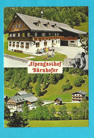 AK Schladming. Obertal 32. Alpengasthof Bärnhofer. Hermann u. Hanni Trinker.