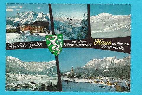 AK Herzliche Grüße aus dem Wintersportort Haus im Ennstal.