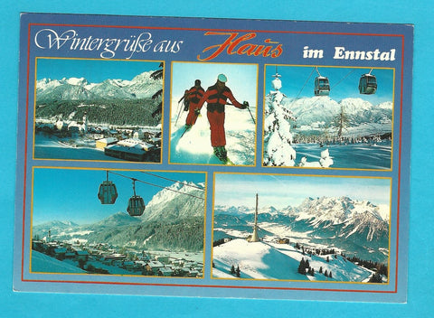 AK Wintergrüße aus Haus im Ennstal.