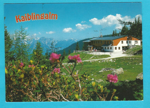 AK Naturfreunde-Schutzhaus Kaiblingalm. Pächter: Fam. Fuchs. Haus/Ennstal 220.
