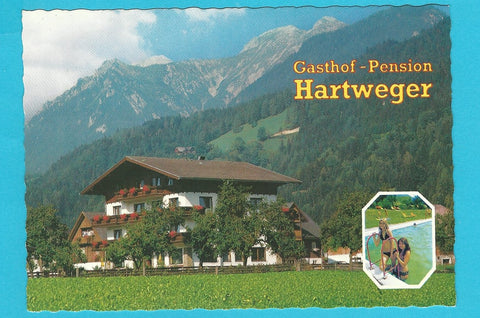 AK Haus/Ennstal. Gasthof Pension Hartweger. Inh.: Josef u. Ilse Hartweger.