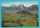 AK Panorama mit Dachstein und Grimming Aigen im Ennstl Putterersee. (1984)