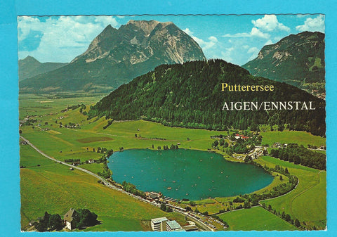 AK Aigen im Ennstal. Putterersee mit Grimming.