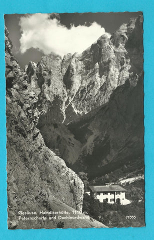 AK Gesäuse. Haindlkarhütte. Peternscharte und Dachlnordwand. (1961)