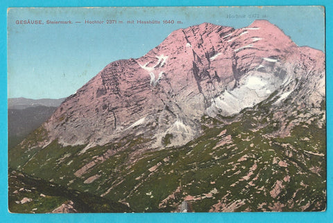 AK Gesäuse - Hochtor mit Hesshütte.