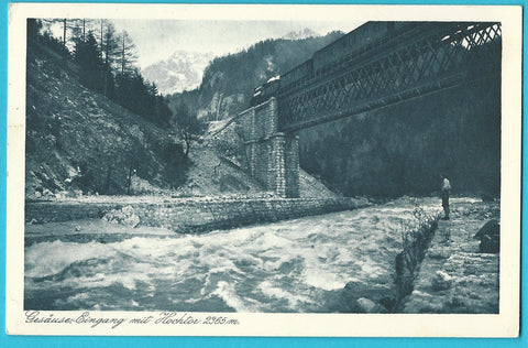 AK Gesäuse-Eingang mit Hochtor. (1924)