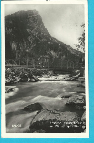 AK Gesäuse: Kummerbrücke mit Planspitze. (1951-52)