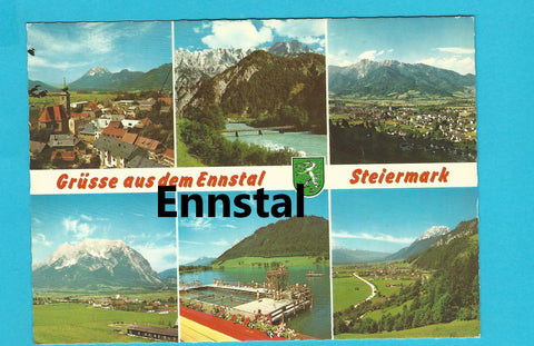 AK Grüsse aus dem Ennstal.