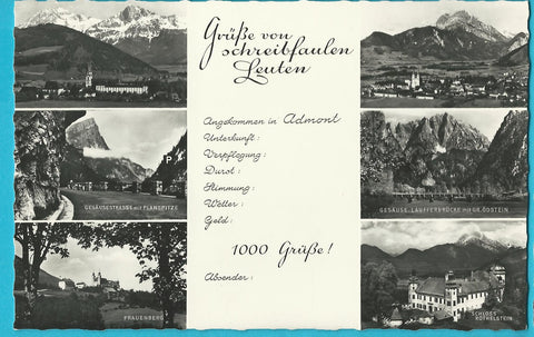 AK Admont. Grüße von schreibfaulen Leuten. (1961)