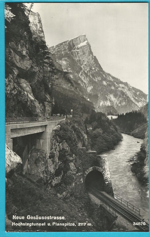 AK Neue Gesäusestrasse. Hochstegtunnel u. Planspitze. (1939)