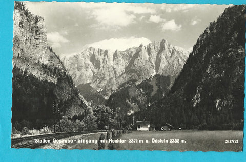 AK Station Gesäuse - Eingang mit Hochtor u. Ödstein. (1959)