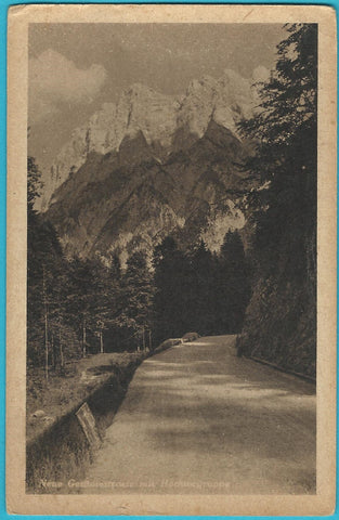 AK Neue Gesäusestrasse mit Hochtorgruppe. (1948)