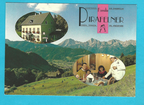 AK Admont - Hall 300. Gasthaus Zur Ennsbrücke. Klemens u. Christoph Pirafelner.