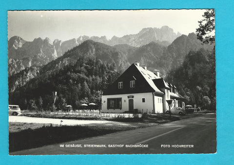 AK Johnsbach im Gesäuse. Gasthof Bachbrücke.
