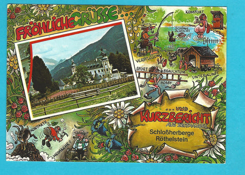 AK Admont. Schloßherberge Röthelstein. Fröhliche Grüsse und Kurzbericht aus Zeitmangel.
