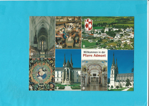Werbekarte Willkommen in der Pfarre Admont.