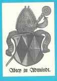 Eintritts-AK Admont Bibliothel Stiftsmuseum. Wappen der 1074 gegründeten Benediktinerabtei.