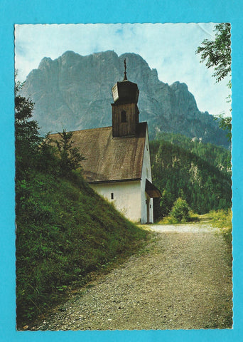 AK Gstatterboden im Gesäuse. Bergkirchlein mit Planspitze.