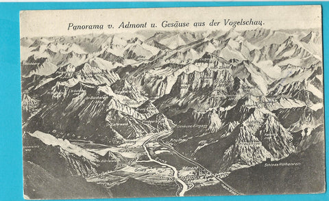 AK Panorama v. Admont u. Gesäuse aus der Vogelschau. (1921)